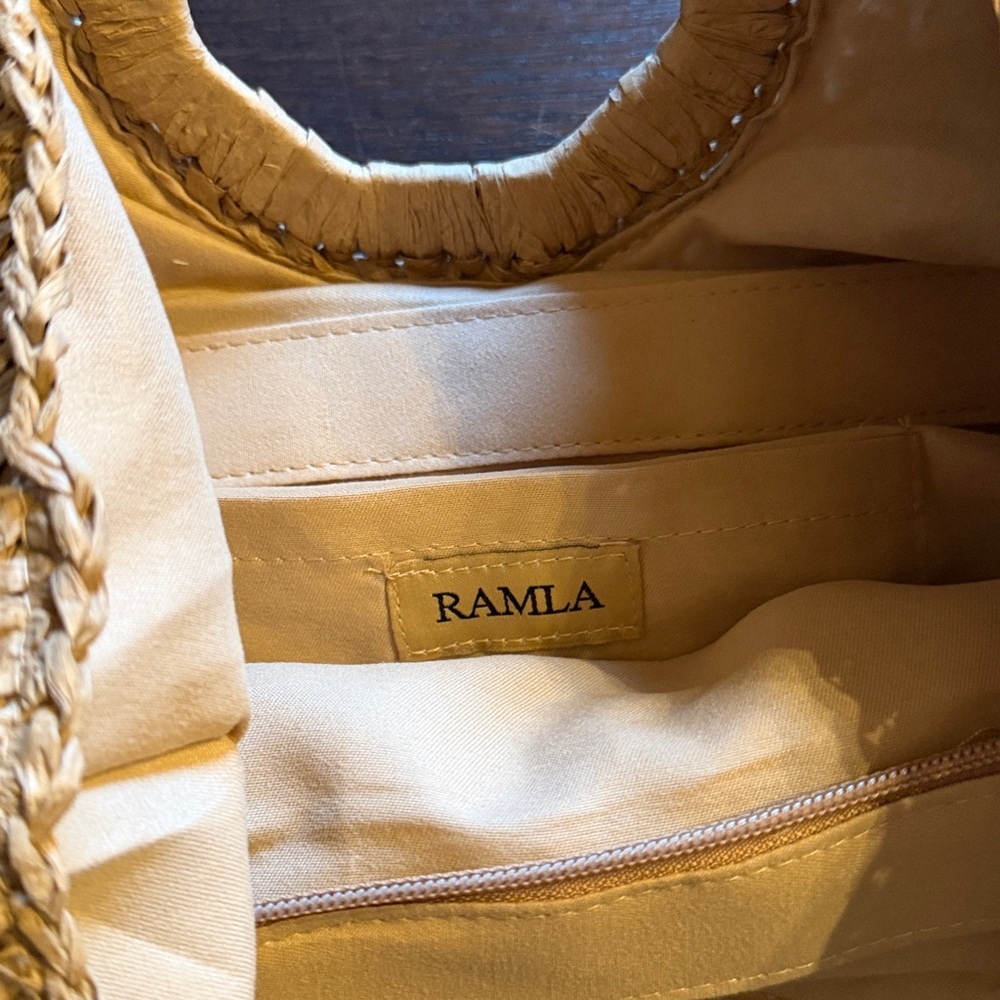 Woven Ramla Tan Handbag - Picture 4 of 5